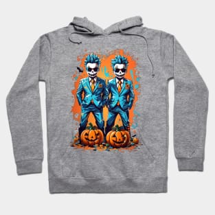 Ghoulish Grins & Halloween Pumpkin Twins Hoodie